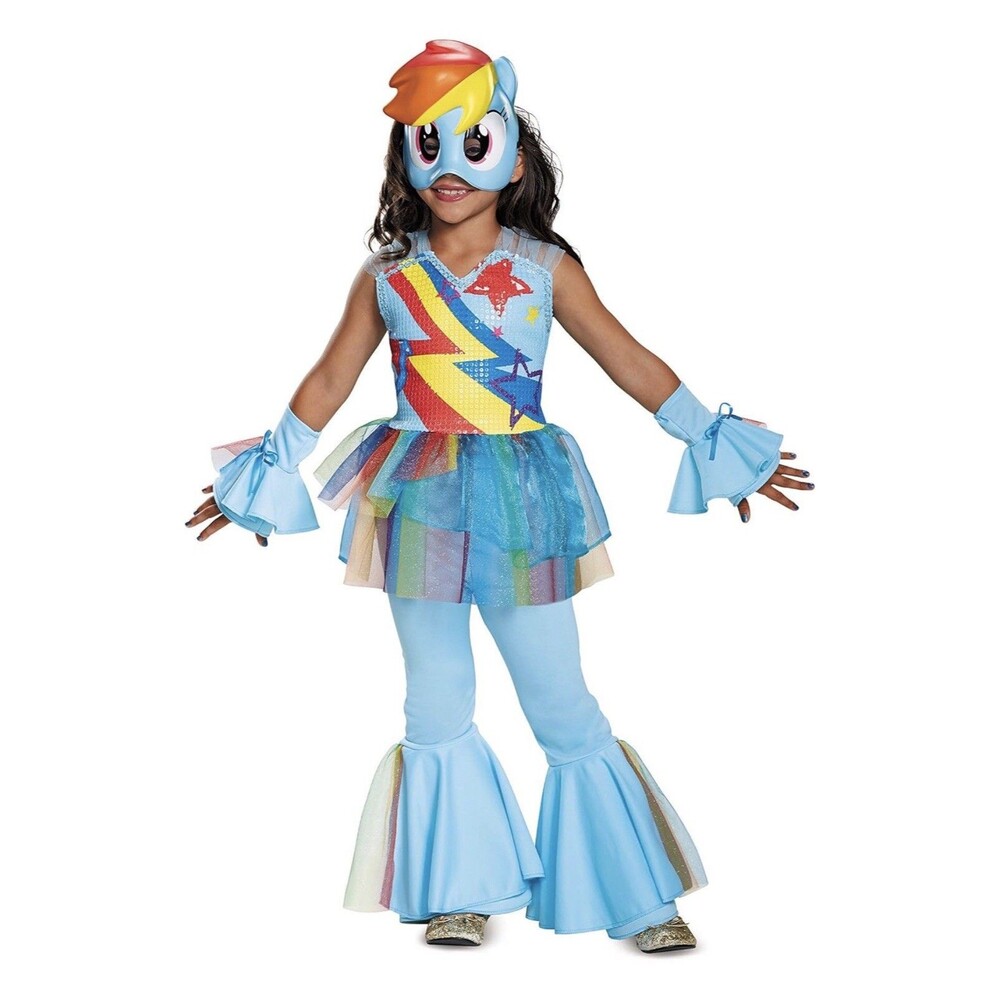 My Little Pony Rainbow Dash Disguise Costume Halloween Size 7/8 Years New